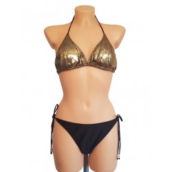 Strój kąpielowy kostium Sara Gold-1 bikini