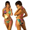Strój kąpielowy 1221/4 kostium bikini neonowe