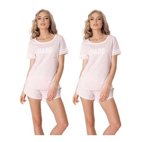 Piżama damska Babe Short Pink Aruelle Homewear